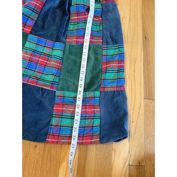 VTG 70’s MR.HANKS Patchwork Plaid Christmas Midi Skirt Blouse Matching Set Sz S - Picture 10 of 13